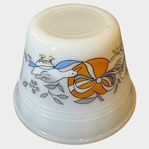 Indopal Vintage Milk Glass Ramekin Custard Cup